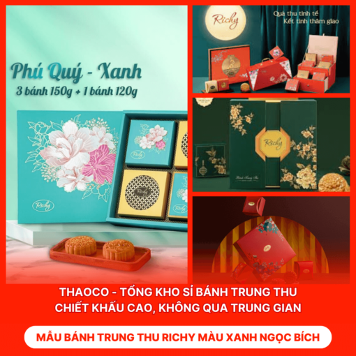 Bánh Trung Thu Richy Màu Xanh Ngọc Bích